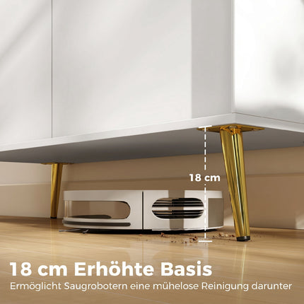 Kreminės baltos spalvos indauja su auksiniais akcentais, 105,4 cm