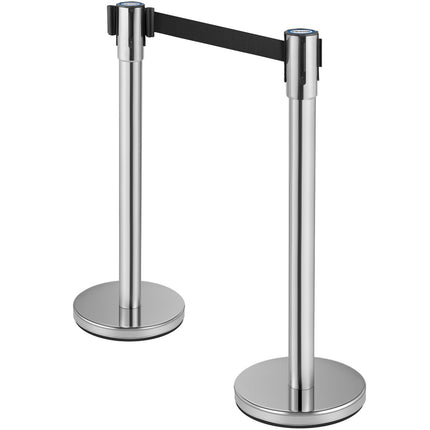 Crowd Control Stanchions Set Of 2, 6.6 Ft Belt
