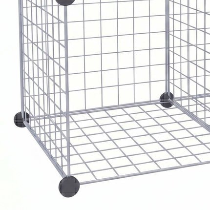 Kubinių lentynų komplektas - moduliniai metalinės vielos laikymo kubeliai