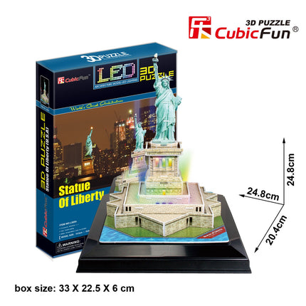 „Cubicfun“ 3D dėlionė su šviesos diodais ir Laisvės statula