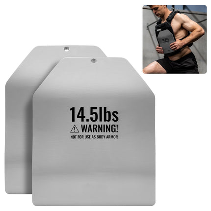 Curved Weight Vest Plates, 14.5 LB Pair, Steel