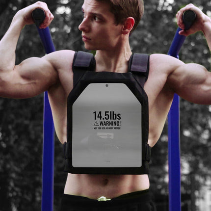 Curved Weight Vest Plates, 14.5 LB Pair, Steel