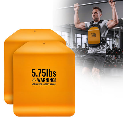 Curved Weight Vest Plates, 2 x 5.75 lb Steel