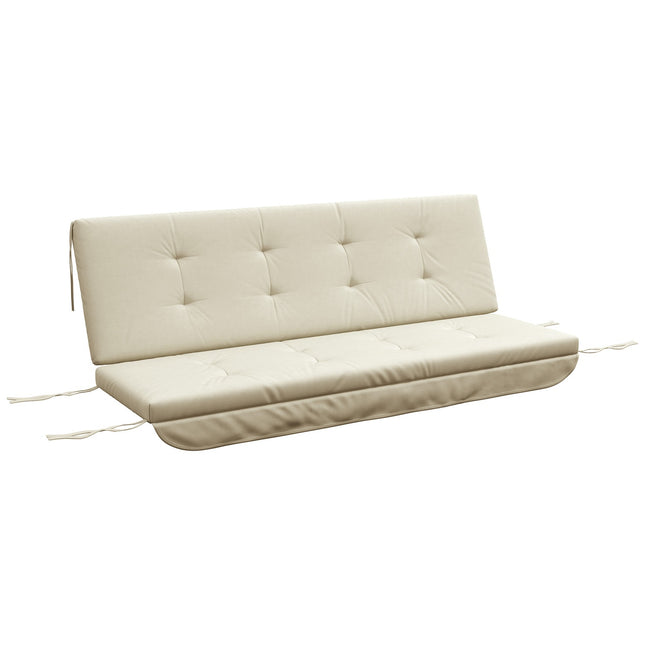 Holivudo sūpynių pagalvėlių komplektas, 170 cm, kėdės pagalvėlė, sūpynių pagalvėlė, sėdynės pagalvėlė, sodo pagalvėlė su nugaros ir šoninėmis pagalvėlėmis, smėlio spalvos
