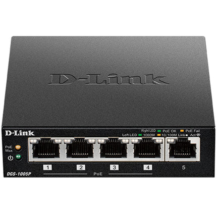 DGS-1005P 5-Port Gigabit PoE+ Switch