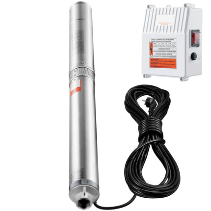 Deep Well Submersible Pump 1500W, 108 m Head, Steel