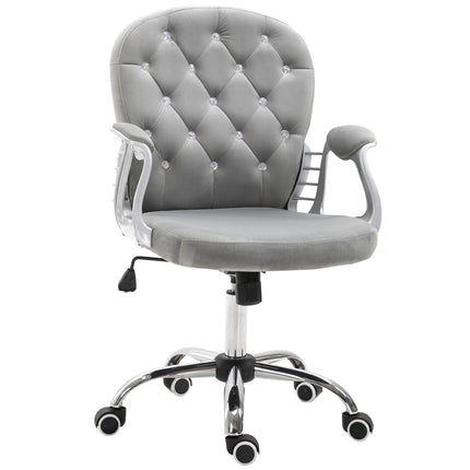 Ergonomiška biuro kėdė su paminkštintu atlošu, pilka, 59,5 x 60,5 x 95-105 cm