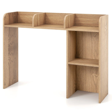 Desk Shelf Multipurpose Wooden Table Shelf 3 Tier Computer Desk Display Shelf Natural