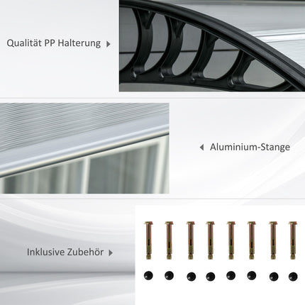 Exterior door in aluminium, UV and rain protection, black