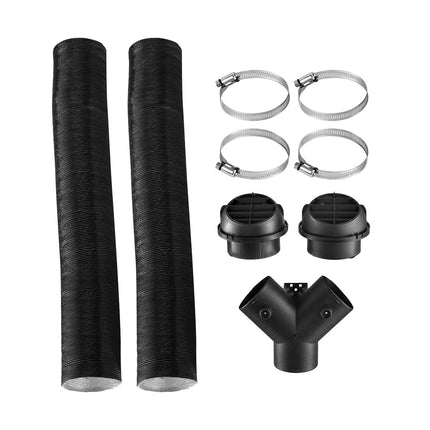 Diesel Heater Ducting Kit 75mm, Y-Connector, Clamps