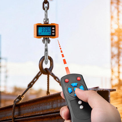 Digital Crane Scale 4400 lb, LCD Display, Remote Control