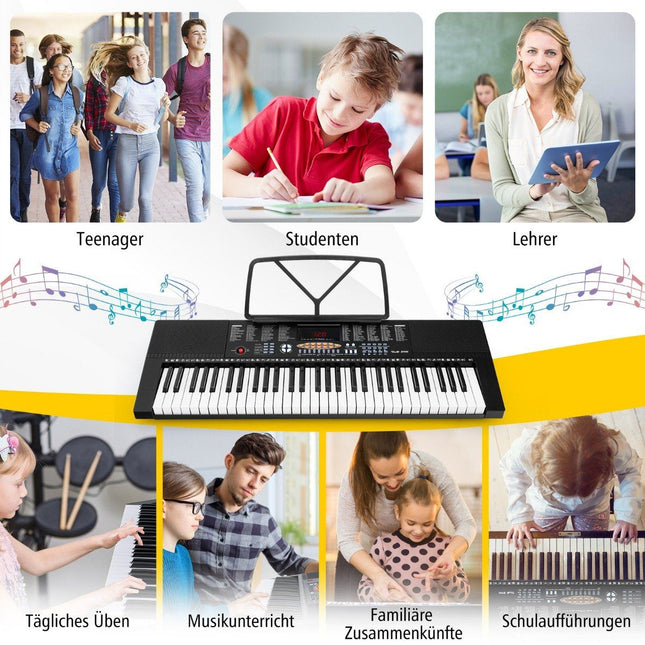 Skaitmeninis pianinas pradedantiesiems, 61 klavišas, 300 tonų