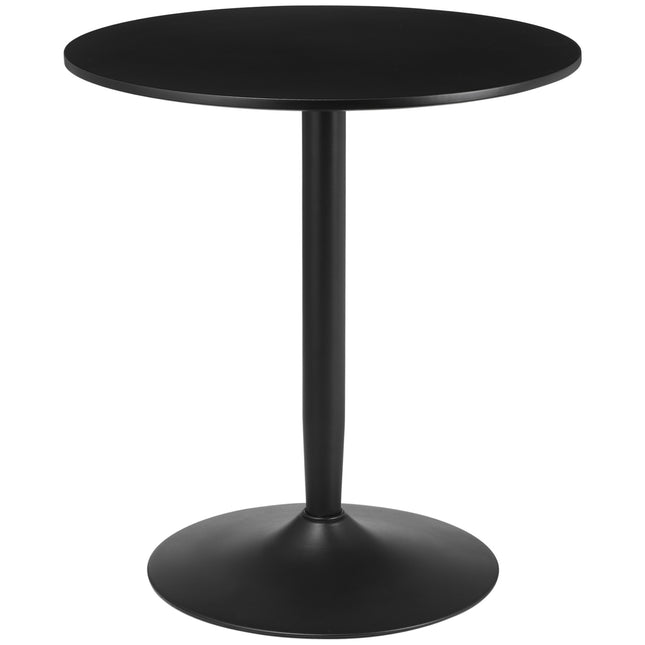 Round dining table, steel legs, non-slip, small spaces