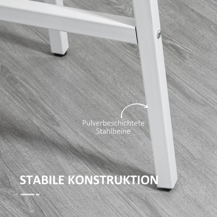 Modern dining table in steel and wood for 4, 80x80x76 cm