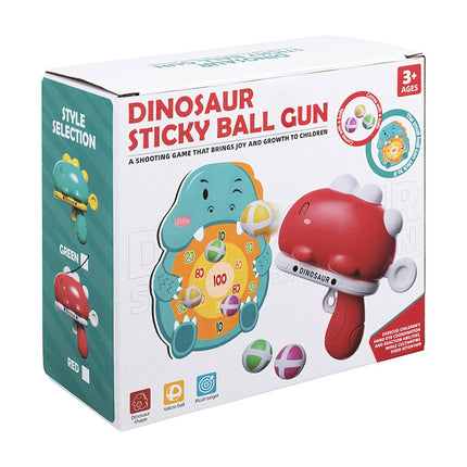 Dinozaurų šaudymo žaidimas vaikams, putplasčio kamuoliai ir skydas