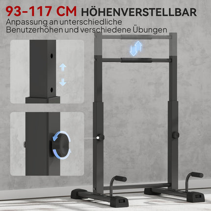 Dip Station – 540 kg capacity, adjustable height Fitness Bars