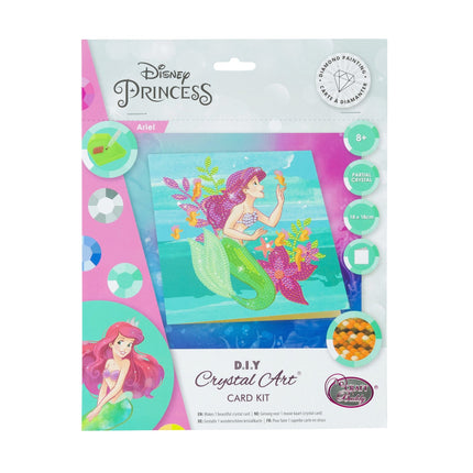 Disney princesės krištolinio meno atvirukas Ariel