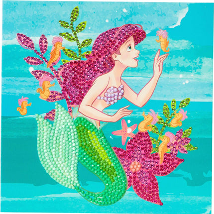 Disney princesės krištolinio meno atvirukas Ariel