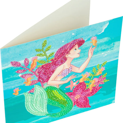 Disney princesės krištolinio meno atvirukas Ariel