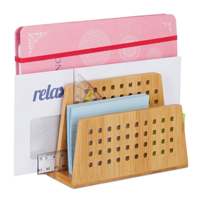 Document holder Bamboo 2 compartments