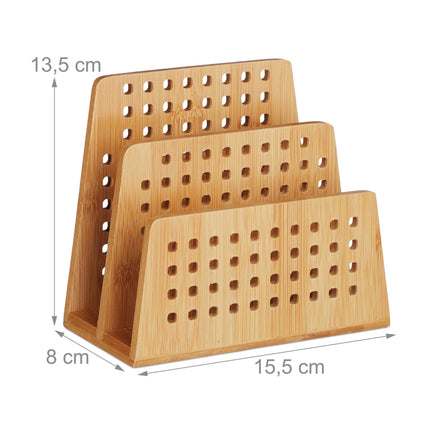 Document holder Bamboo 2 compartments