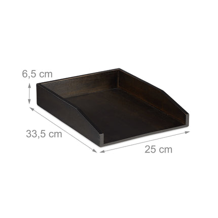 Document holder in brown bamboo