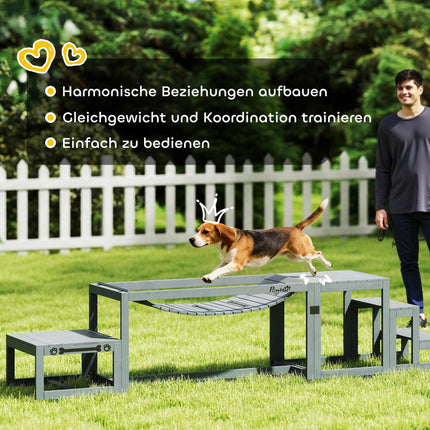 Šunų vikrumo rinkinys - 3 dalių pušies medienos, 40 kg talpa