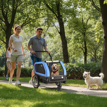 Dog Bike Trailer, 2-in-1 Stroller, 40 kg Capacity