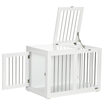 Medium Dog box - Double door, 80x50x56.5 cm, White