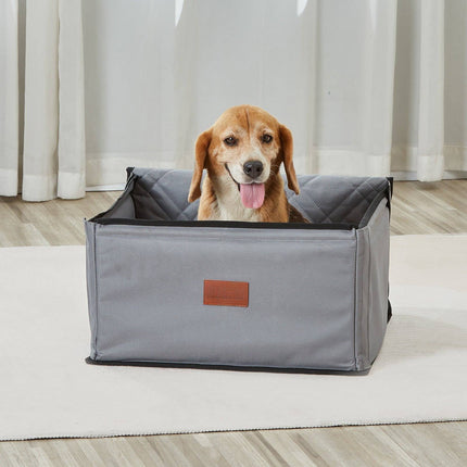 Dog Car Seat Booster for Small Dogs Up to 26 lb, Gray