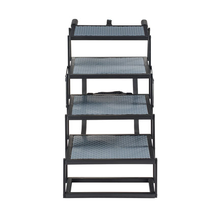 Dog Car Stairs, 4-Step Foldable, Non-Slip, 400 lb