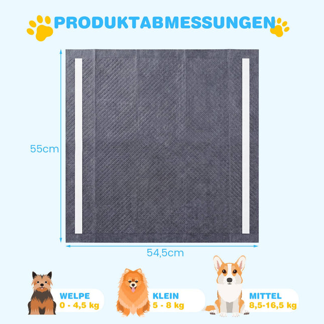 Šunų šlapimo pagalvėlės, 150 vnt. pakuotė, 60 x 60 cm, 6 sluoksnių sugeriančios