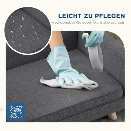 Šuns sofa, šuns guolis su iškiliu dizainu, nuimamas, skalbiamas užvalkalas, augintinio sofa su medinėmis kojelėmis, mažiems / vidutinio dydžio šunims, pilka