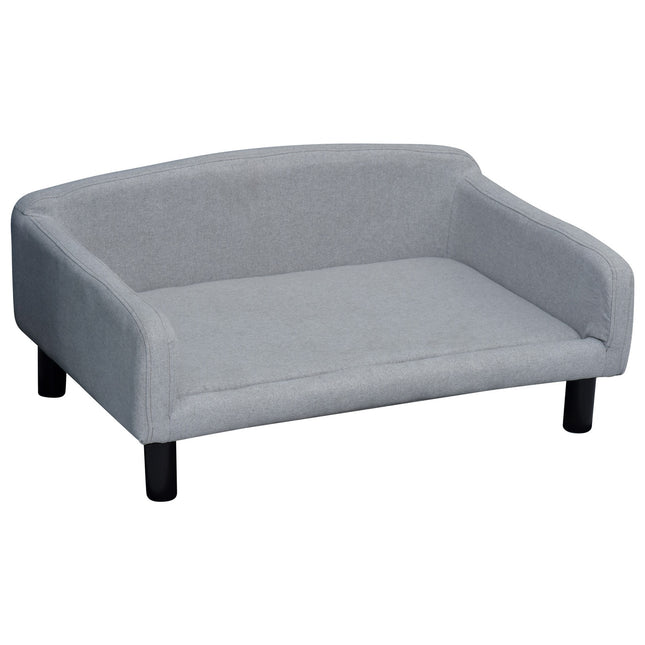 Šuns sofa, stilinga, augintinio sofa su uždangalu ir medinėmis kojelėmis, 82x54x36 cm