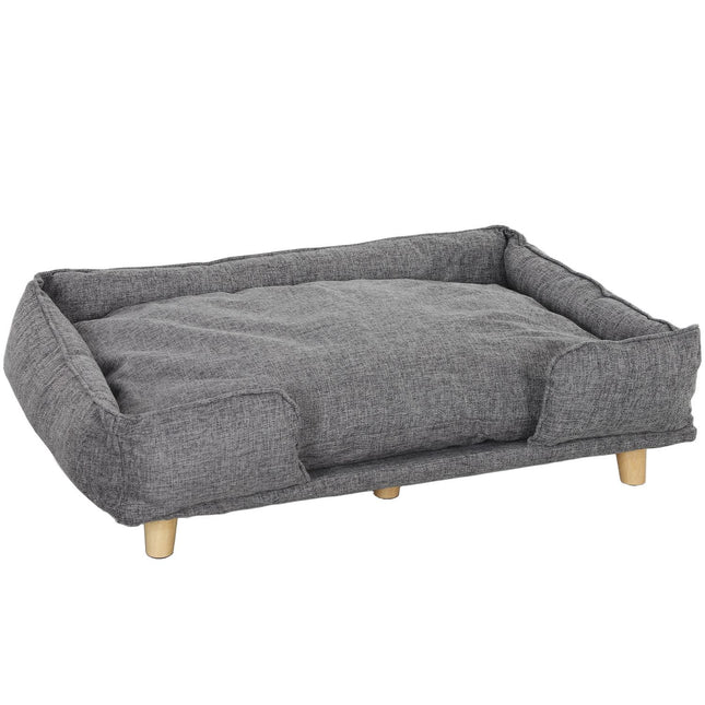 Šuns sofa su nuimamu užvalkalu, tamsiai pilka, 96x66x24 cm