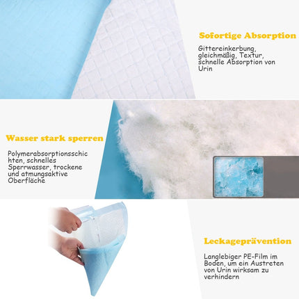 Dog Training Pads, Leak-Proof, 5-Layer, 100 Pack, 60x90 cm