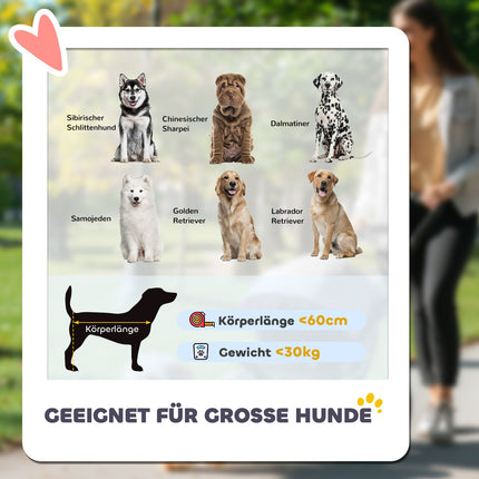 Dog buggy foldable for dogs & cats up to 30 kg 110 x 65 x 102 cm red