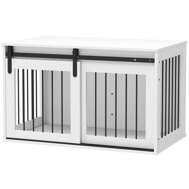 Dog Crate with Sliding Door, Ventilation, 98x58x61 cm