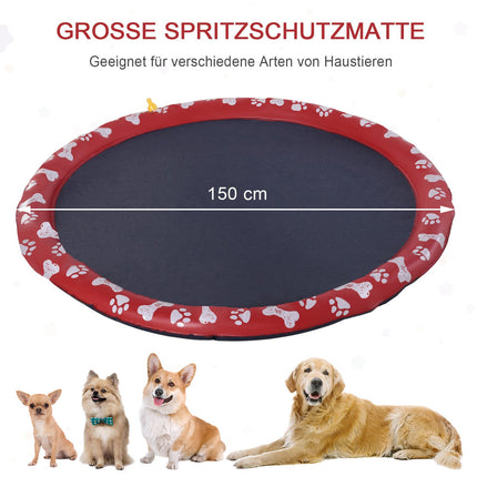 Dog pool, 170 cm water mat, non-slip for garden