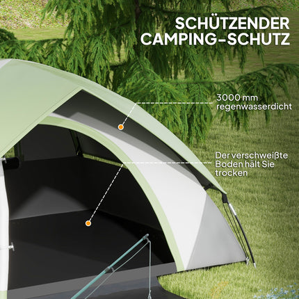 Waterproof dome tent for 2 people - light and stable