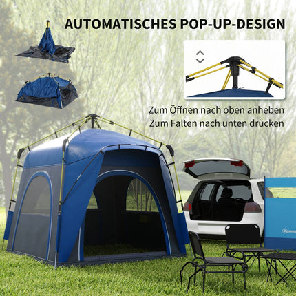 4-person lightweight dome tent, waterproof, UV protection