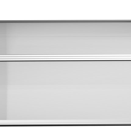 Durų stogelis - polikarbonatas, aliuminis, 110x60 cm, pilkas