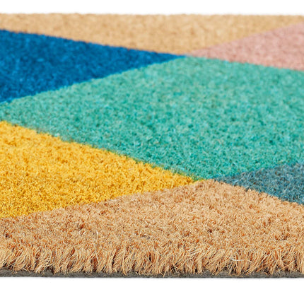 Door mat coconut fiber patterned