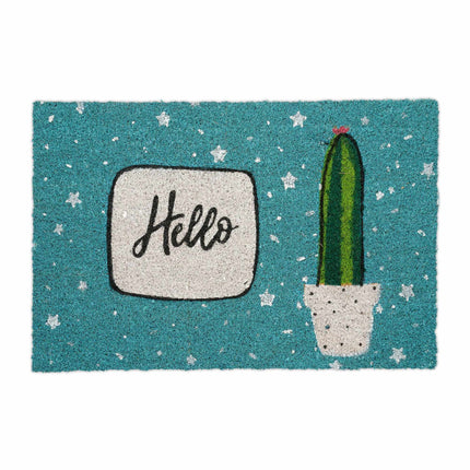 Kokoso spalvos durų kilimėlis „Hello“