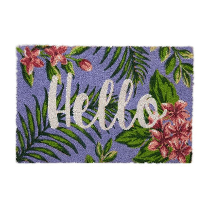 Kokoso spalvos durų kilimėlis „Hello“