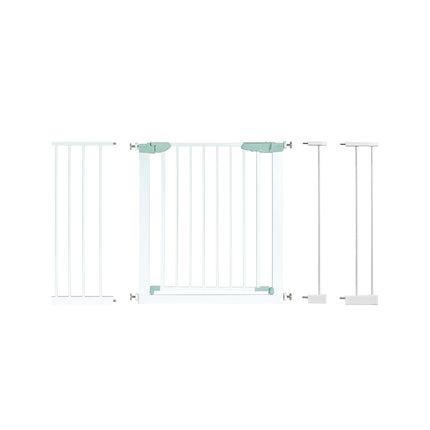 Apsauginiai varteliai kūdikiams, 80-132 cm, metaliniai laiptų varteliai be gręžimo, 80-130 x 2 x 76 cm, balti
