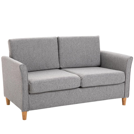 Dvigulė sofa, patogi sofa, nuimama su pagalvėlėmis, lininė, šviesiai pilka, 141 x 65 x 78 cm