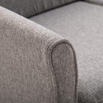 Dvigulė sofa, patogi sofa, nuimama su pagalvėlėmis, lininė, šviesiai pilka, 141 x 65 x 78 cm
