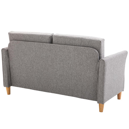 Dvigulė sofa, patogi sofa, nuimama su pagalvėlėmis, lininė, šviesiai pilka, 141 x 65 x 78 cm