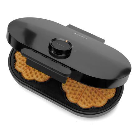 Double Waffle Maker, 1600W, Heart-Shaped, PFAS-Free